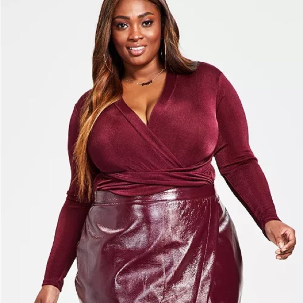 PLUS SIZE Nina Parker Crossover Bodysuit NEW!